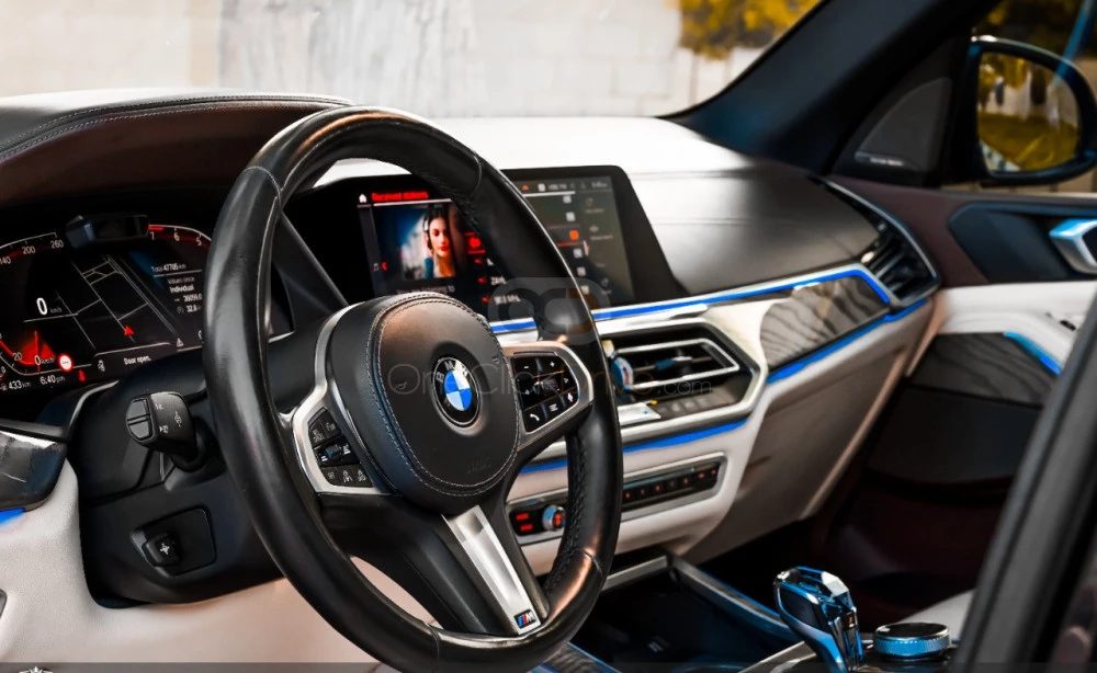 White BMW X5 2019 for rent in Dubai 3